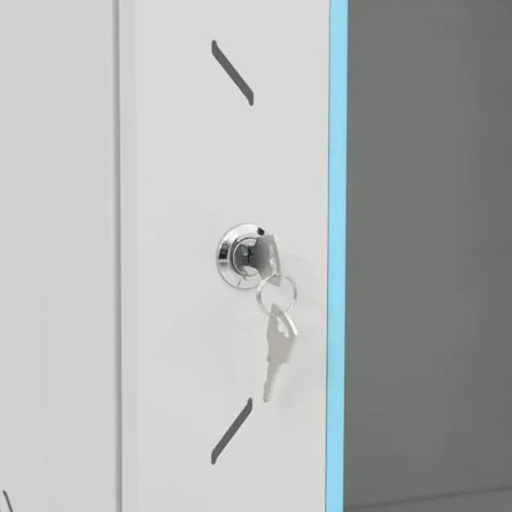 vidaXL Netzwerkschrank 18U, 19" IP20, abschließbar, Grau, 60x60x100 cm, aus kaltgewalztem Stahl – Bild 4