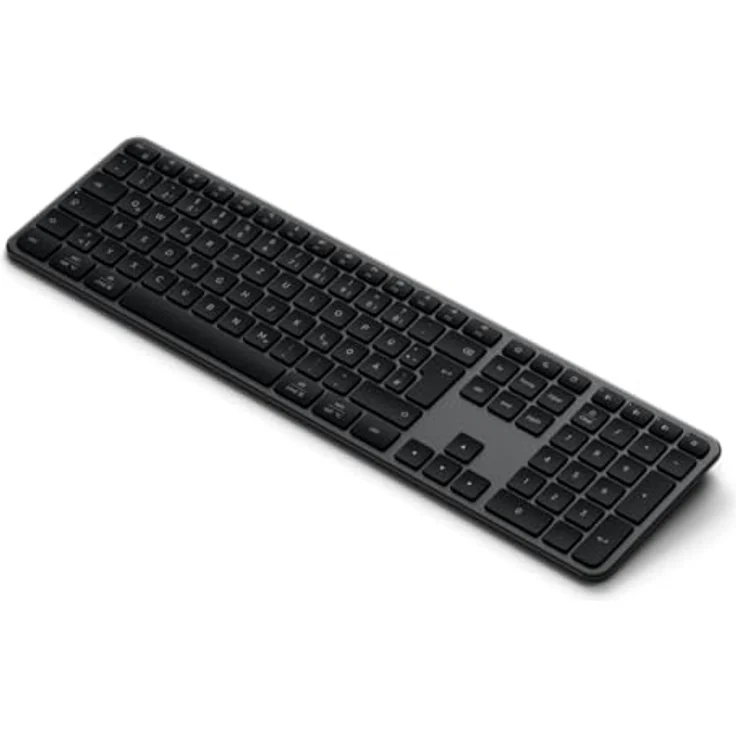 Satechi Slim EX3 Bluetooth Tastatur, kabellose QWERTZ-Tastatur mit integrierten Ziffernblock und 4-in-1-Konnektivität – Bild 1