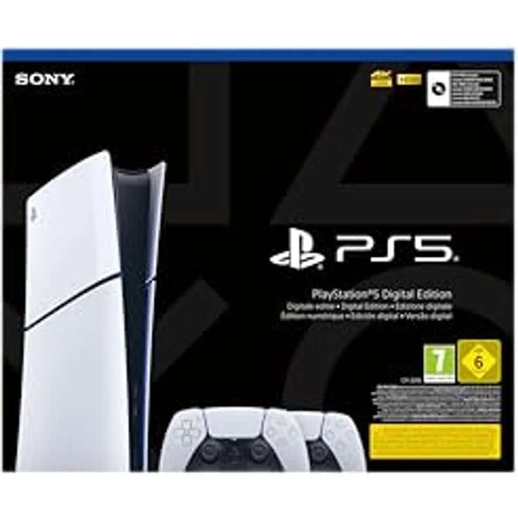 Sony PlayStation 5 Slim Digital-Edition (ohne Laufwerk) Bundle mit zweitem DualSense™ Wireless-Controller – Bild 2