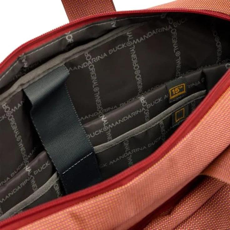 Mandarina Duck MD 20 Aktentasche, 37.5 cm mit Laptopfach, orange, 100% Polyester – Bild 2