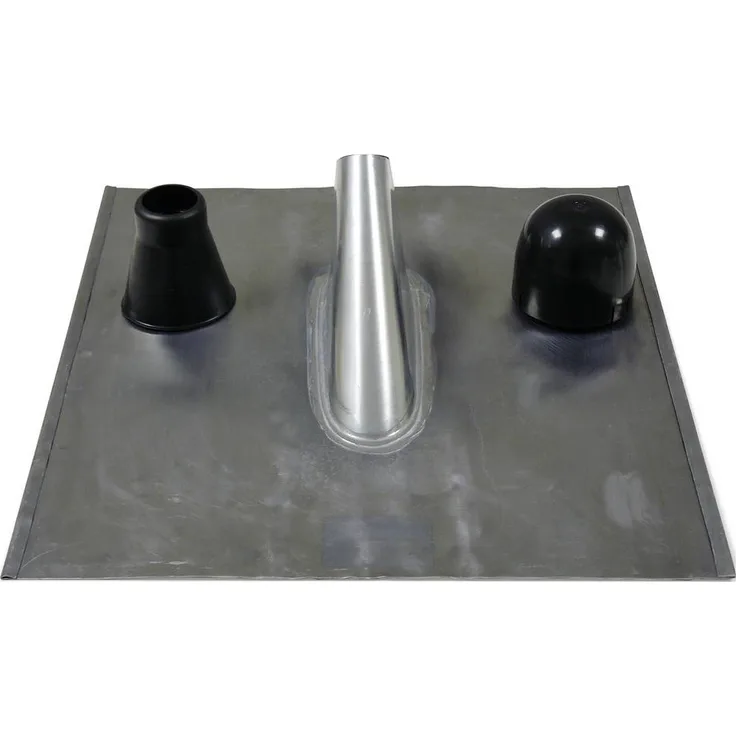 Televes SPAZ48K Montageset für Masten mit 48 mm Durchmesser, inklusive Bleiblechziegel, Dichtungsmanschette und Mastkappe für 18 Kabel