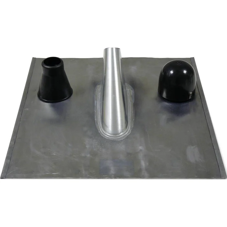 Televes SPAZ48K Montageset für Masten mit 48 mm Durchmesser, inklusive Bleiblechziegel, Dichtungsmanschette und Mastkappe für 18 Kabel