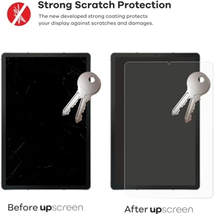 upscreen Schutzfolie für Lenovo Idea Tab Plus 12.1", kristall-klar, Kratzschutz, Anti-Fingerprint, Made in Germany – Bild 4
