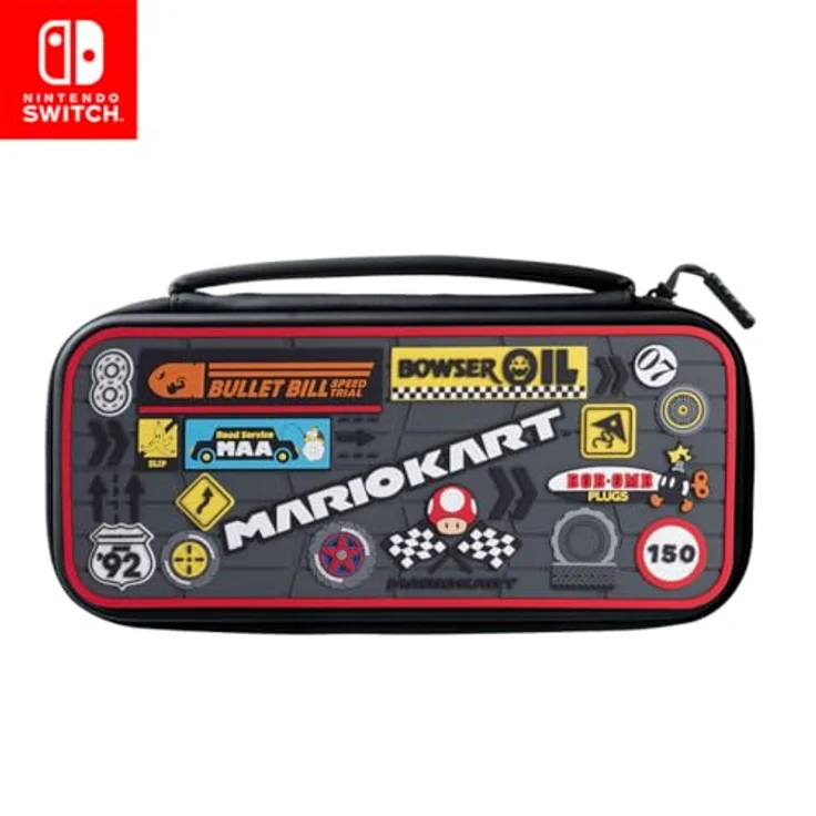 PDP Deluxe Travel Case für Nintendo Switch, Hartschalenkoffer im Mehrfarbig Design mit Mario Kart Lizenz – Bild 1