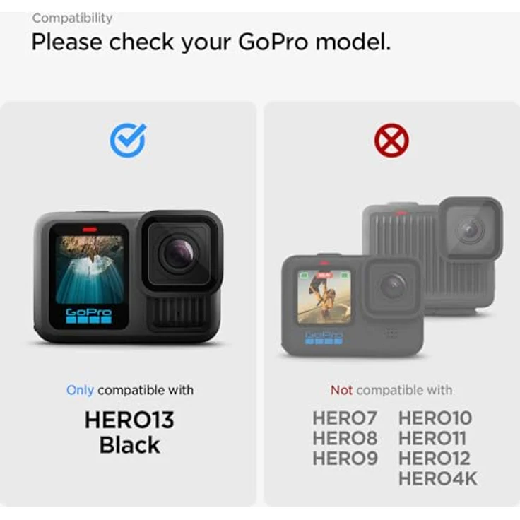 Spigen Glas.tR Slim Schutzfolie für GoPro Hero 13 Black, 6 Stück, Anti-Kratzer, kristallklar, 9H Härte – Bild 2