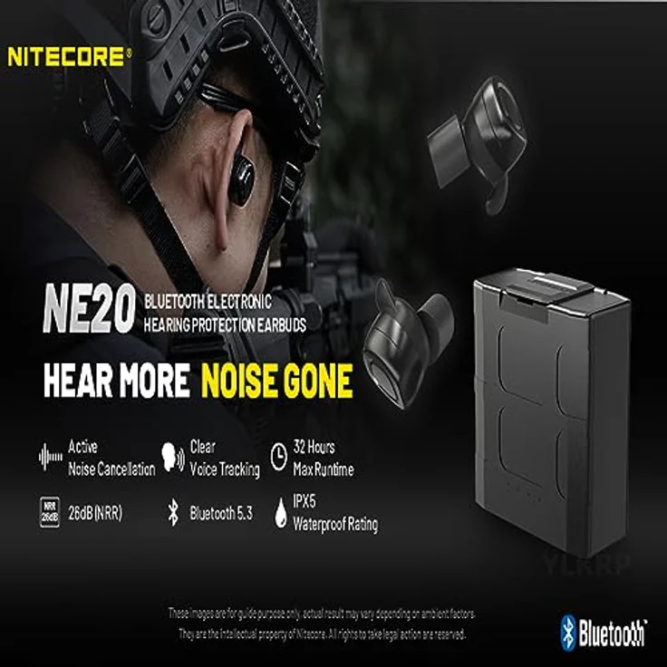 Nitecore NE20 Active Headphones with Noise Cancellation Black, Extreme Noise Cancellation Technology – Bild 3