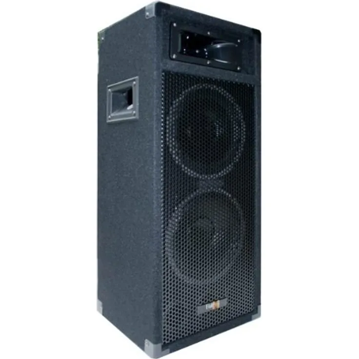 E-Lektron 500W DJ Party Lautsprecher Box doppel 8" Bass PW220, PA-Lautsprecher mit High-Compression Horn, schwarz