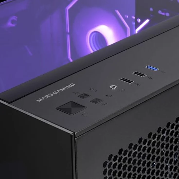Mars Gaming MC-VISION, PC-Tower-Gehäuse mit gehärtetem Glas, Dual-Chamber-Design, Schwarz – Bild 6