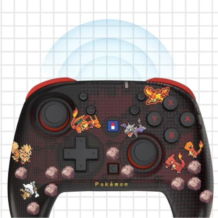 HORI PAD Turbo Wireless Controller - Pokémon Pixel Red - Ergonomischer Controller mit TMR-Sticks, Gyro-Sensoren und programmierbaren Rücktasten für Nintendo Switch 2 – Bild 6