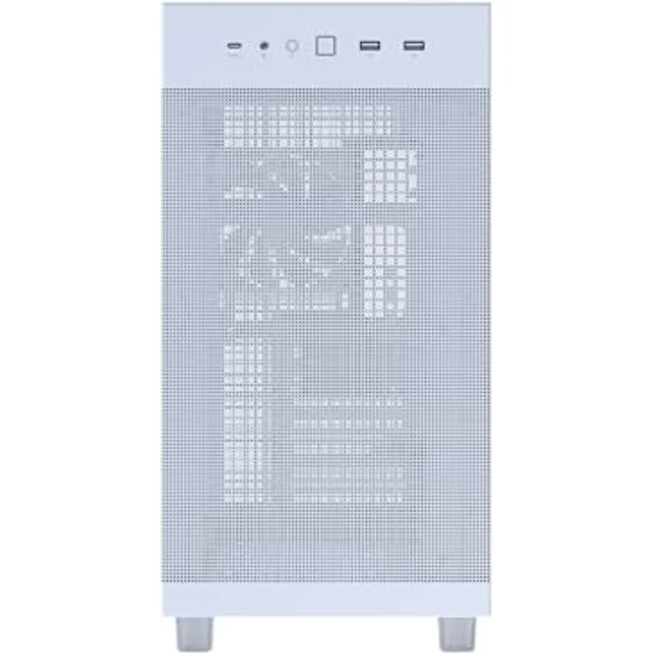 ASUS PRIME AP303 Mesh Midi-Tower, PC-Gehäuse in Weiß, für ATX/Micro-ATX/Mini-ITX, 7 Erweiterungssteckplätze, bis zu 36 cm Grafikkartenlänge, 2x 2,5" & 1x 3,5" Einschub, optimales Kabelmanagement, Staubfilter – Bild 2