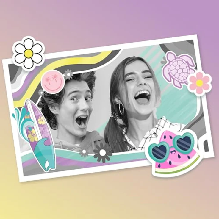 Canal Toys PHOTO CREATOR Instant Camera Summer Edition, Sofortbildkamera mit sofortiger Druckfunktion, benutzerfreundlichem Design für kreative Köpfe, bunt – Bild 10