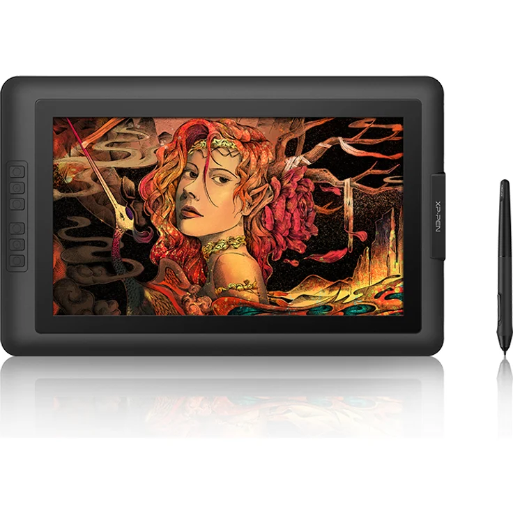 XP-PEN Artist 15.6, Grafiktablett mit IPS Display, 8192 Druckempfindlichkeiten, Typ-C USB Anschluss, HD 1080p, Geschenkidee für Halloween und Weihnachten