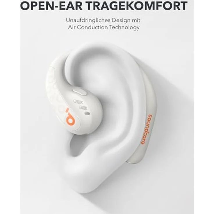 soundcore by Anker AeroFit Pro Open-Ear Kopfhörer, Ultra leicht, Bequem, Ergonomisches Design, Intensiver Sound LDAC, Bluetooth 5.3, IPX5 Wasserschutz, 46h Akku, App, Kabellos – Bild 2