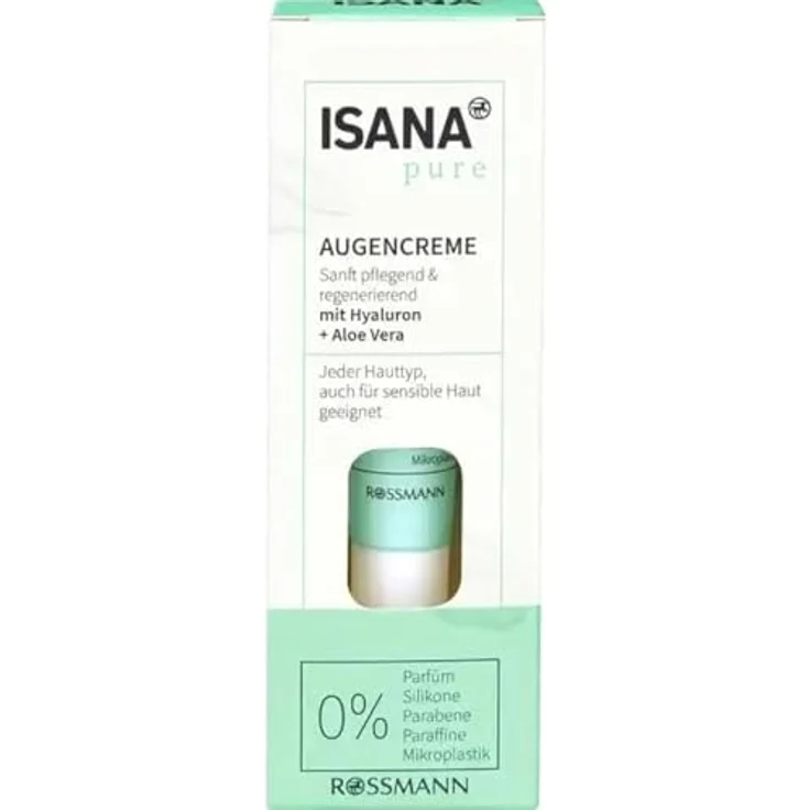 ISANA MED Augencreme mit Hyaluron & Aloe Vera 15ml - Sanft pflegend & regenerierend, für jeden Hauttyp, ohne Parfüm & Silikone – Bild 1