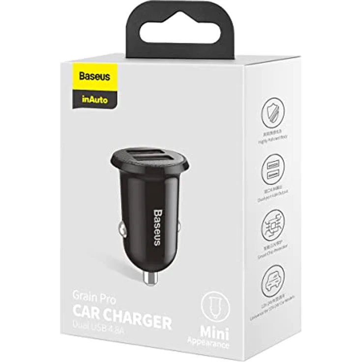Baseus Grain Pro Car Charger 2X USB - Black - Preisvergleich