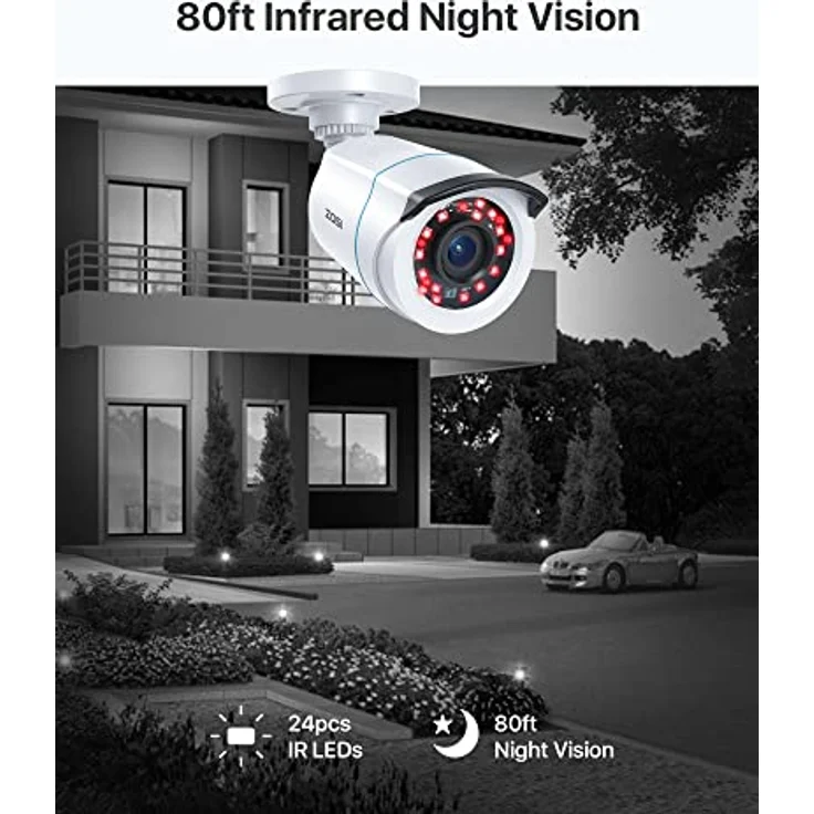 ZOSI 4 Pieces 2MP 1080P Outdoor Video Surveillance Camera Set, Full HD, Weatherproof, Night Vision, for CCTV DVR System – Bild 3