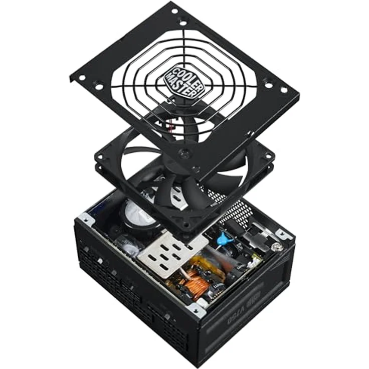 Cooler Master V750 SFX Gold ATX 3.1, 750 W 80 Plus Gold vollmodulares PC-Netzteil, Schwarz, mit 92-mm-FDB-Lüfter und PCIe 5.1 Kabel, SFX-auf-ATX-Halterung – Bild 4