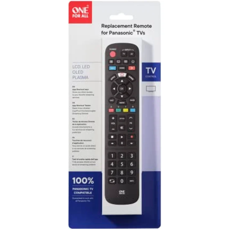 One for All Panasonic TV Fernbedienung - Funktioniert mit Allen Panasonic TV/Smart TV - die ideale TV-Ersatzfernbedienung - URC4914 – Bild 4