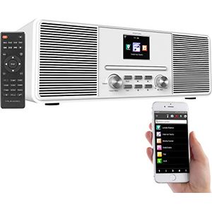 Bild für VR-Radio ZX-1812 mit CD Player: Stereo-Internetradio mit CD-Player, DAB+/FM & Bluetooth, 40 Watt, weiß (DAB Radio mit CD, Radio Stereo DAB, Netzwerk)