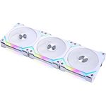 Lian Li PC Lüfter 120mm UNI FAN SL120 V2 RGB PWM - PC Fan - L-Connect 3-Software - 32 RGB-LEDs - Gehäuse Lüfter - RGB Lüfter 120mm - Gehäuselüfter 120mm - Lüfter PC - PC Lüfter RGB - Weiß