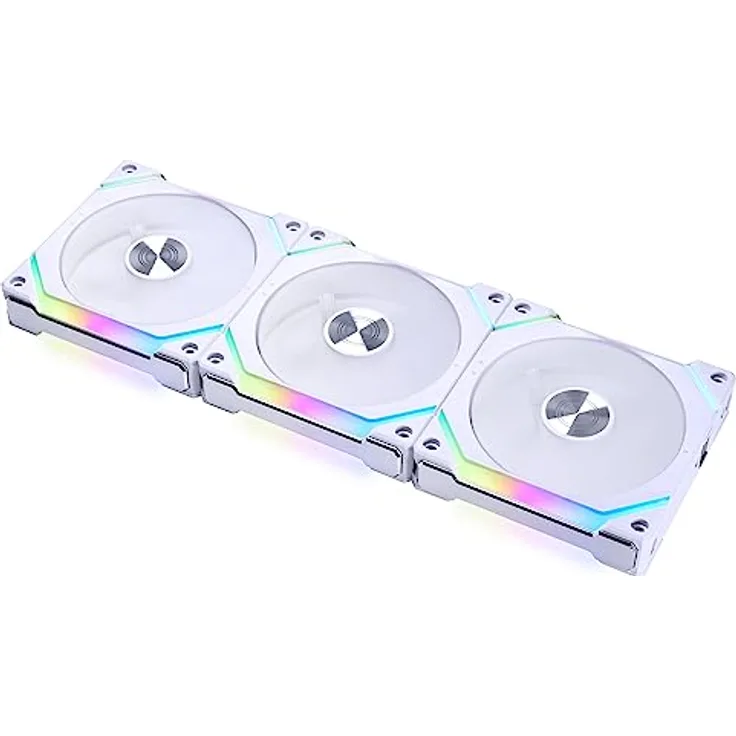 Lian Li PC Lüfter 120mm UNI FAN SL120 V2 RGB PWM - PC Fan - L-Connect 3-Software - 32 RGB-LEDs - Gehäuse Lüfter - RGB Lüfter 120mm - Gehäuselüfter 120mm - Lüfter PC - PC Lüfter RGB - Weiß