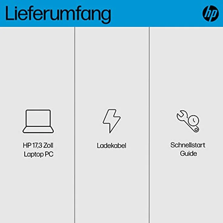 HP 17,3 Zoll Laptop, AMD Ryzen 7 7730U, 16 GB RAM, 512 GB SSD, AMD Radeon-Grafik, Windows 11, QWERTZ, Schwarz – Bild 2