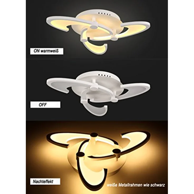 Eurotondisplay LED Deckenleuchte 2127-3 Ø 65 cm LED 59W mit Fernbedienung, kalt-warm einstellbare Lichtfarbe, dimmbar, weiß lackierter Metallrahmen – Bild 4