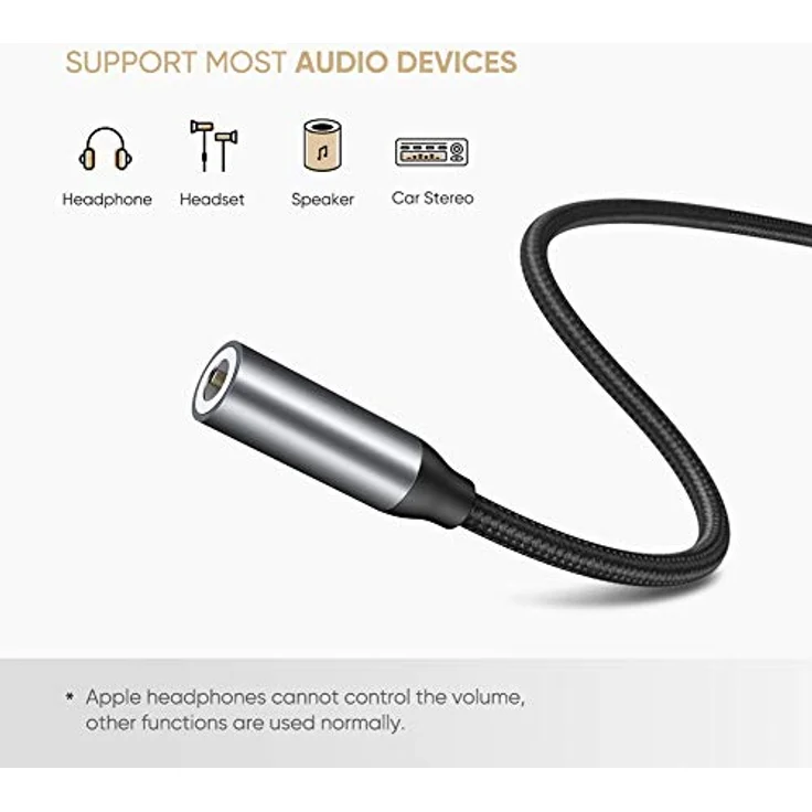 UGREEN USB Typ C zu 3,5 mm Klinke AUX Kopfhörer Adapter für Samsung HTC Huawei – Bild 6