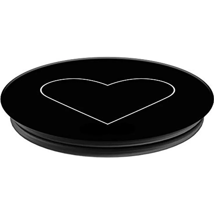 PopSockets - Ausziehbarer (Nicht Austauschbarer) Sockel und Griff für Smartphone und Tablet - White Heart Black – Bild 6