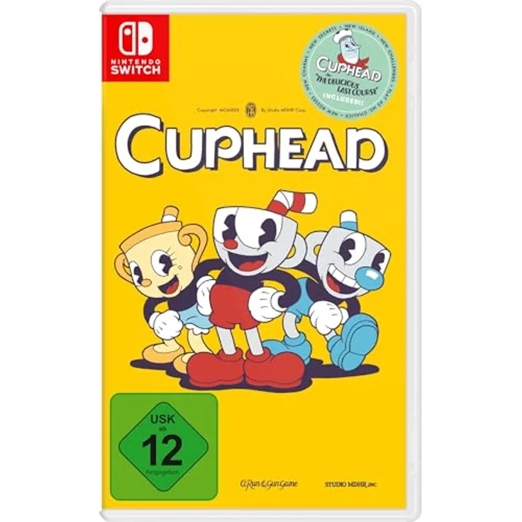 iam8bit Cuphead - Switch, physische Edition mit Erweiterung „The Delicious Last Course“ und exklusiven Comic-Karten