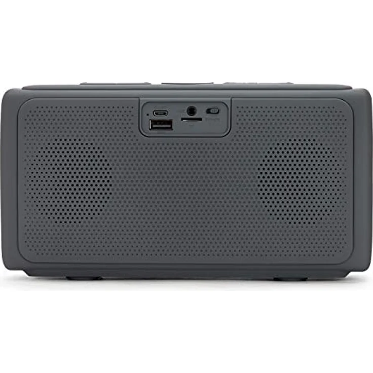 Aiwa CRU-80BT: Bluetooth-Lautsprecher mit Uhrenradio, 2 x 10 W RMS, Schwarz – Bild 2