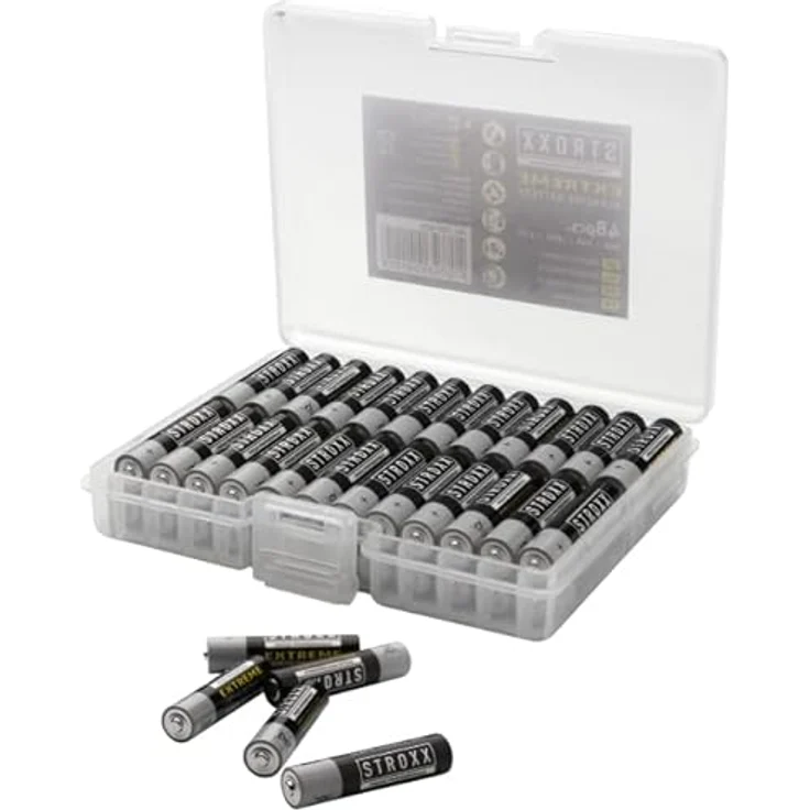 STROXX® Alkaline Batterie Extreme |AA/AAA| Batterien | Leistungsstark | Ultra-Premium | Vorratspack | LR03 | LR6 | (48er - AA) – Bild 1