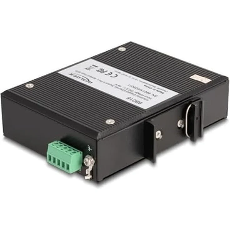 Delock Industrie Gigabit Ethernet Switch 4 Port RJ45 2 Port SFP fГјr Hutschiene, Schwarz - Redundante Spannungsversorgung, VLAN Port Isolation – Bild 4