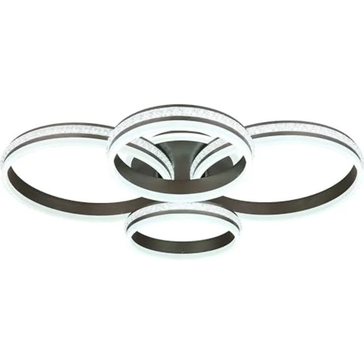 Globo Deckenleuchte Deckenlampe LED Fernbedienung Memory L 85 cm, Smarte Deckenbeleuchtung, Nachtlicht, Silber – Bild 5