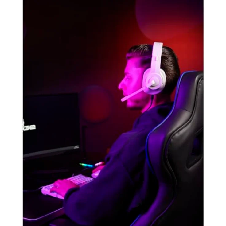 uRage Gaming Headset „SoundZ 100 V2“ (Multiplattform Headset für PC, Xbox, Playstation, Smartphone, klarer Sound, Plug & Play, DTS Lizenz, Over Ear Kopfhörer) weiß – Bild 4