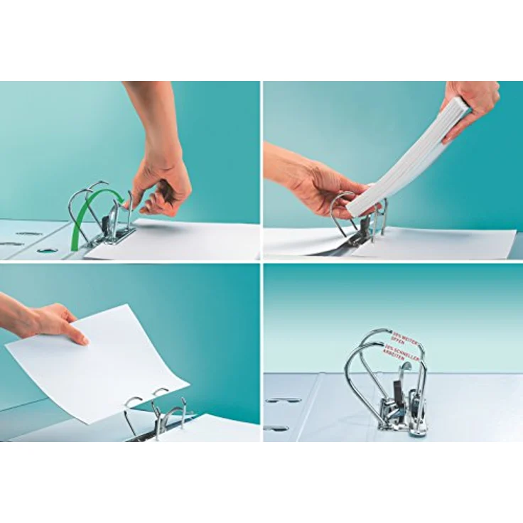 LEITZ Aktenordner Ordner Active Style Rückenbreite: 82 mm DIN A4 50% weitere Mechaniköffnung, blau – Bild 4