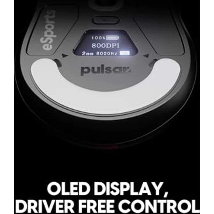 Pulsar Gaming Gears X2H v3 ES, kabellose Gaming-Maus, ultraleicht 53 g, 32000 DPI, 8K-kompatibel, symmetrisch, schwarz – Bild 4