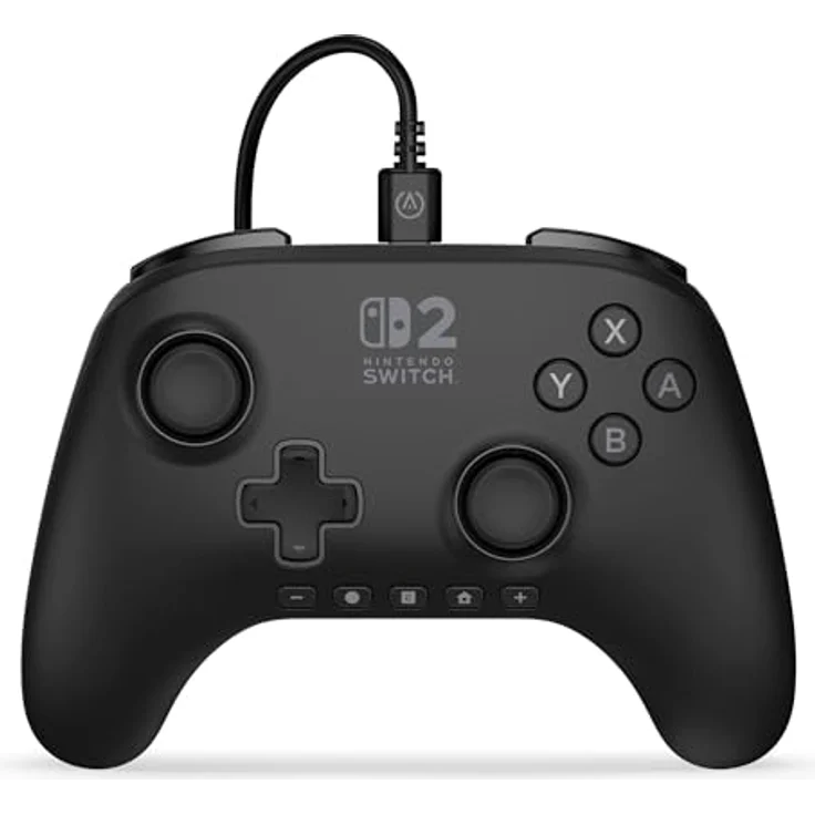 PowerA NSW2 Controller Advantage, kabelgebundener Gaming Controller mit 3 m USB-Kabel, Schwarz – Bild 1