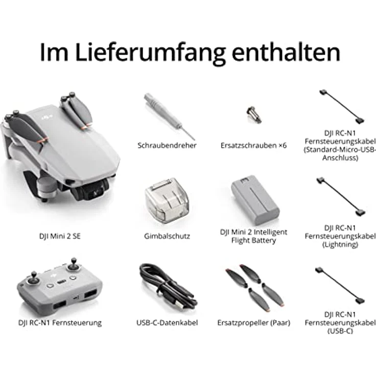 DJI Mini 2 SE, leichte und faltbare Mini-Kameradrohne mit 2.7K Video, intelligenten Modi, 10 km Videoübertragung, 31 min Flugzeit, unter 249 g, einfach zu bedienen, Fotoshooting, Straßenaufnahmen – Bild 5