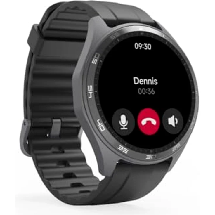Hama Smartwatch 7010 (AMOLED Farbdisplay 1,43“, GPS, Telefonfunktion, wasserdicht, WhatsApp, Sprachassistent, Schlaftracker, 110 Sportmodi + Trainingspläne, Schrittzähler, Pulsmesser, Kalorien etc) in Schwarz – Bild 5
