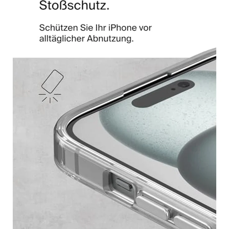 Belkin SheerForce antimikrobielle, mit MagSafe kompatible Handyhülle für iPhone 15, durchsichtige iPhone 15 Hülle mit integrierten Magneten und erhöhten Rändern zum Schutz des Displays und der Kamera – Bild 3