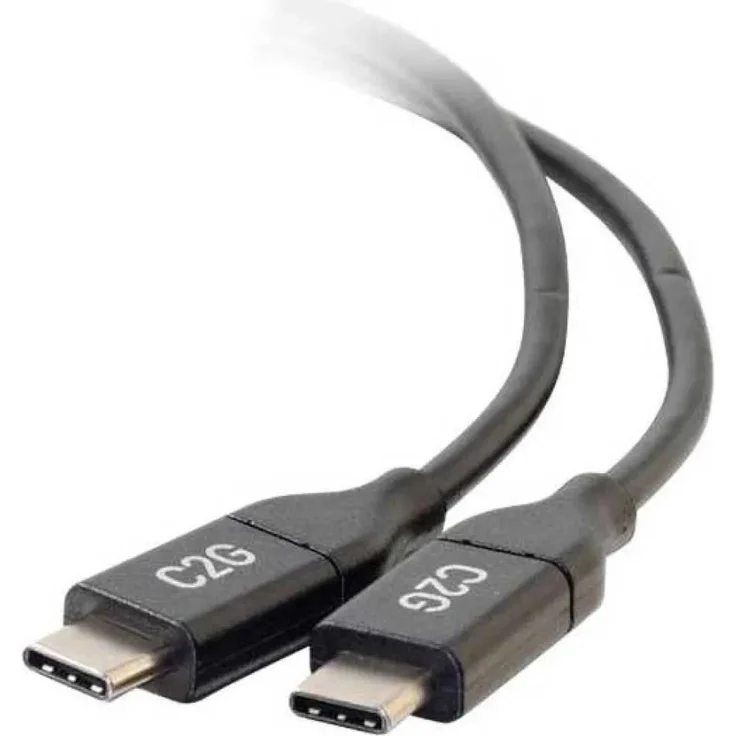 C2G 0,9 M USB-C 2.0 Kabel, Stecker auf Stecker, 5A, 0,91 m, Schwarz, Datenübertragungsrate 480 Mbit/s