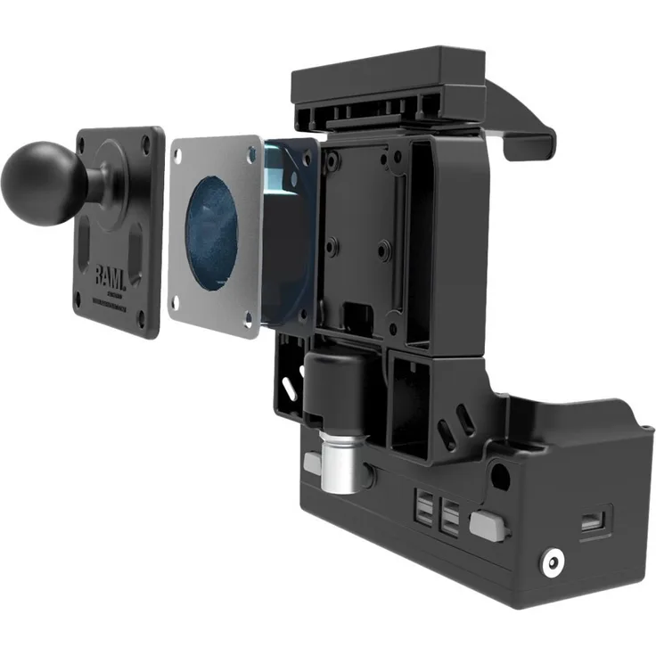 RAM MOUNTS Audio / Video Matrix-Switch mit Shock Buster Adapter, 75 x 75 mm Montageschnittstelle