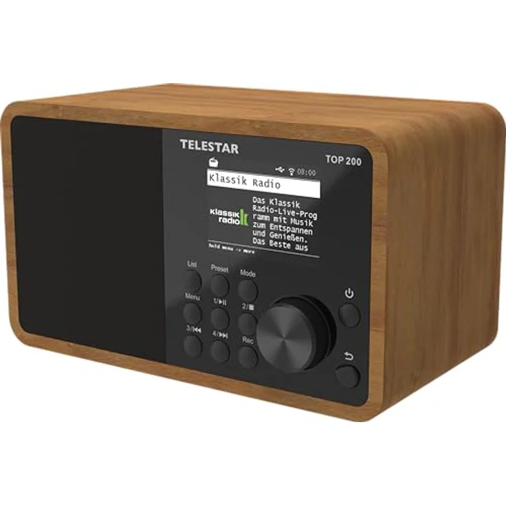 Telestar TELESTAR TOP 200 - DAB+/Internetradio mit Bluetooth, USB-Aufnahme, Notfallwarnsystem, Holzdesign – Bild 1