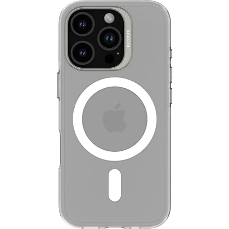 Decoded Clear Hülle für iPhone 16, Transparent, Anti-Vergilbung, Kratzfest, 100% Recyceltes Material, MagSafe-kompatibel, Dünn und Stoßfest – Bild 1