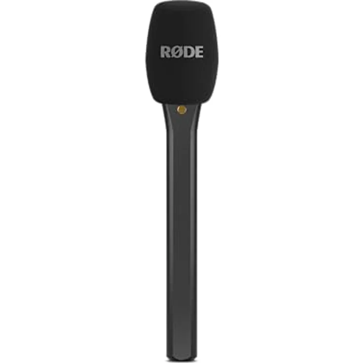 Rode Interview Micro, Handadapter für Wireless Micro, schwarz, inkl. Schaumstoffwindschutz, 54 x 54 x 266 mm, 80 g – Bild 1