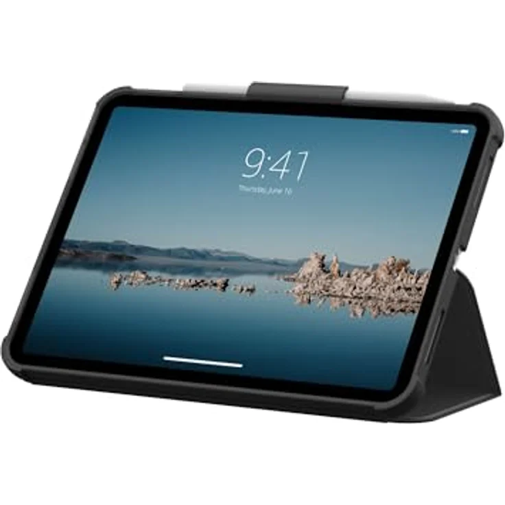 URBAN ARMOR GEAR Plyo LT Case Apple iPad 10.9 / iPad 11 Hülle (10. Generation 2022 / A16 - 11. Generation 2025) (Wake / Sleep, Apple Pencil / LogiTech Crayon Halter, Standfunktion) schwarz/ice – Bild 5