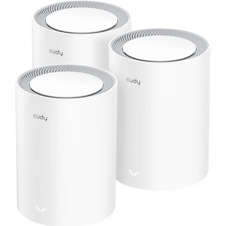 Cudy M3600 WiFi 7 Mesh System, Dual Band, 3,6 Gbit/s, Abdeckung bis zu 7000 m², 3 Gigabit-Ports, Multi-VPN-kompatibel, Cudy APP-Steuerung, 3er-Pack