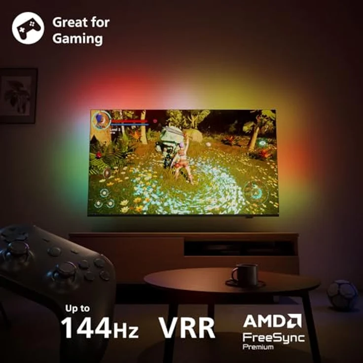Philips 85MLED910/12, 85 Zoll QD Mini-LED Smart-TV mit 4K Auflösung, Ambilight, WLAN, Schwarz – Bild 7