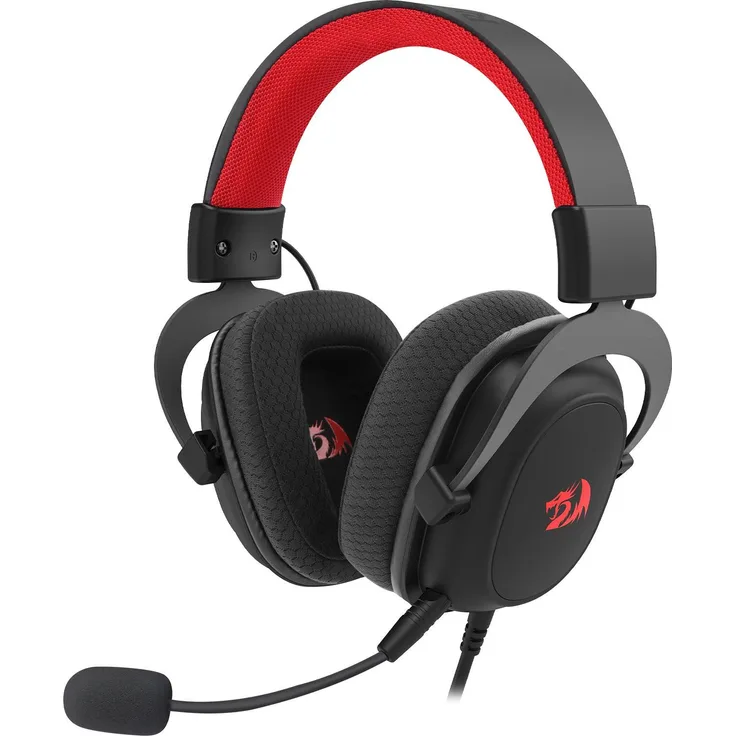 Redragon Zues Lite H510-LT, Kabelgebundenes Gaming Headset mit abnehmbarem Mikrofon, Ergonomisches Design, Schwarz